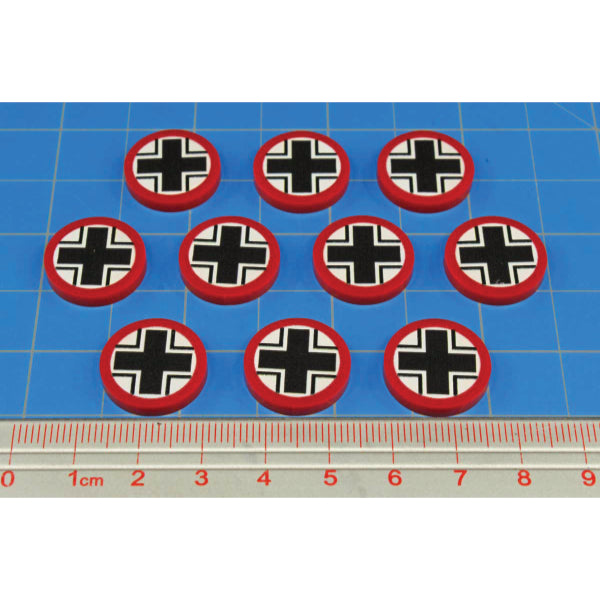 Premium Printed WWII German National Cross Faction Tokens (10)