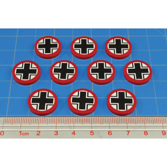 Premium Printed WWII German National Cross Faction Tokens (10)