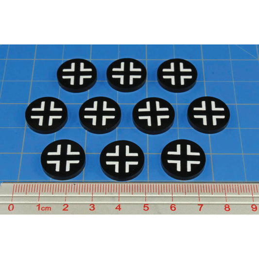Premium Printed WWII German Elite Cross Faction Tokens (10)