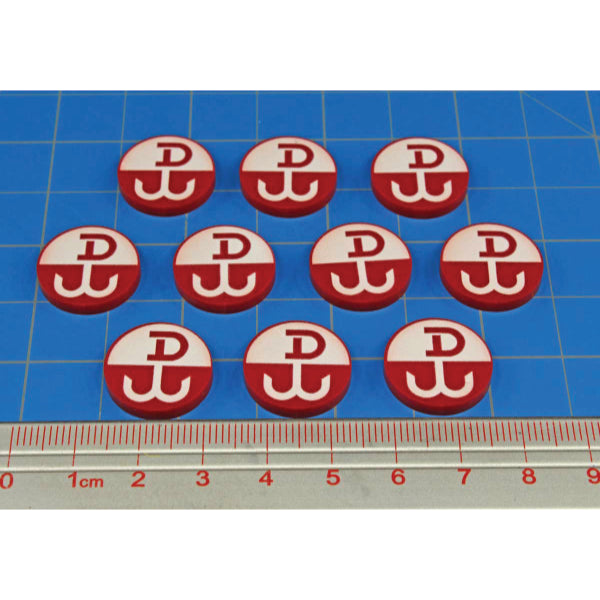 Premium Printed WWII Polish Underground Faction Tokens (10)