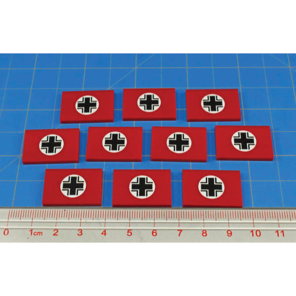 Premium Printed WWII Fascist Germany Flag Tokens (10)