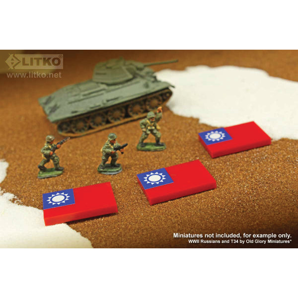 Premium Printed WWII Republic of China Flag Tokens (10)