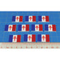 Premium Printed WWII Free France Flag Tokens (10)