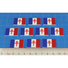 Premium Printed WWII Free France Flag Tokens (10)
