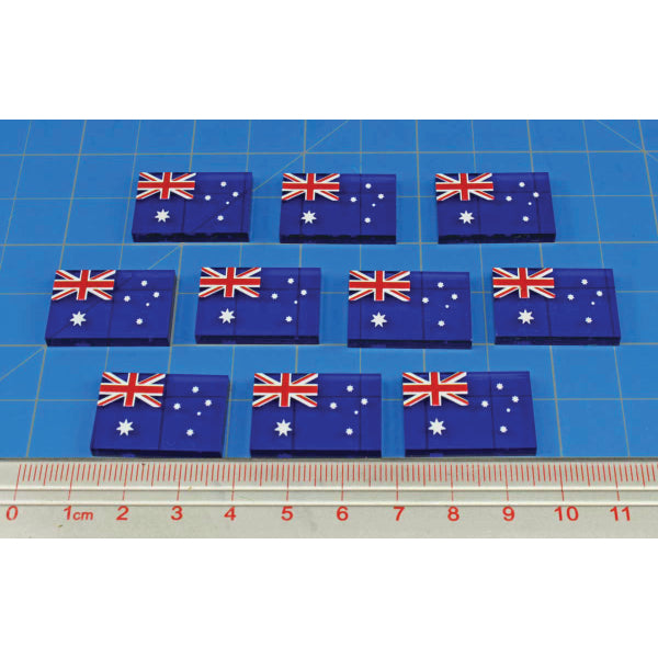 Premium Printed WWII Australian National Flag Tokens (10)