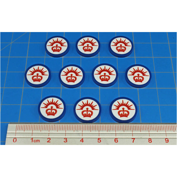 Premium Printed WWII Australian Anzac Faction Tokens (10)