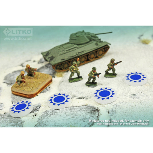 Premium Printed WWII China Kuomintang Winter War Faction Tokens (10)