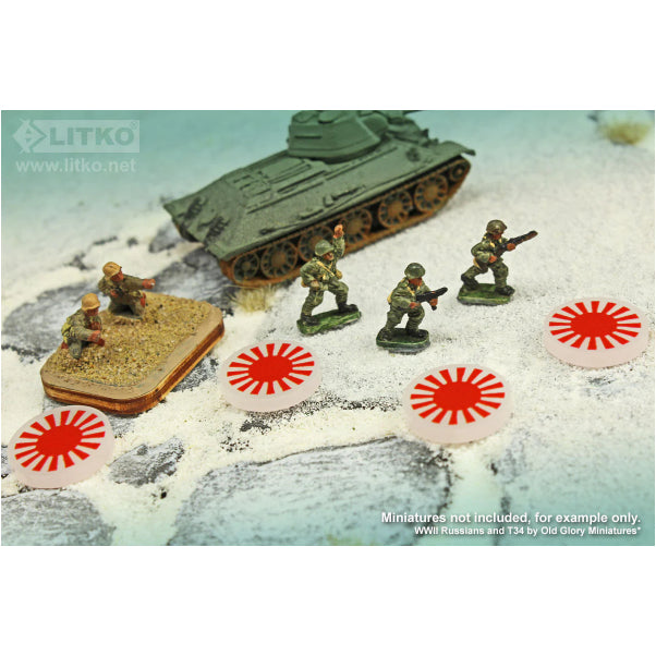 Premium Printed WWII Japan Rising Sun Winter War Faction Tokens (10)