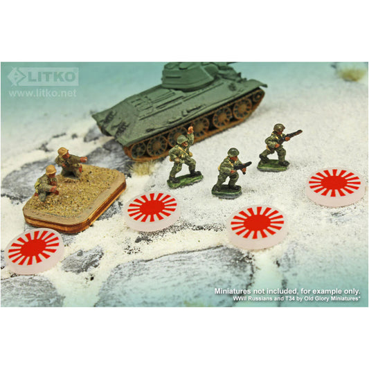 Premium Printed WWII Japan Rising Sun Winter War Faction Tokens (10)