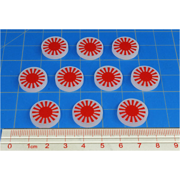 Premium Printed WWII Japan Rising Sun Winter War Faction Tokens (10)