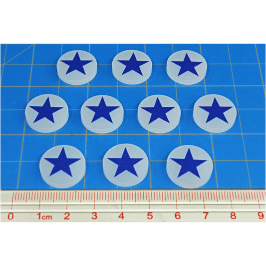 Premium Printed WWII American Blue Star Winter War Faction Tokens (10)