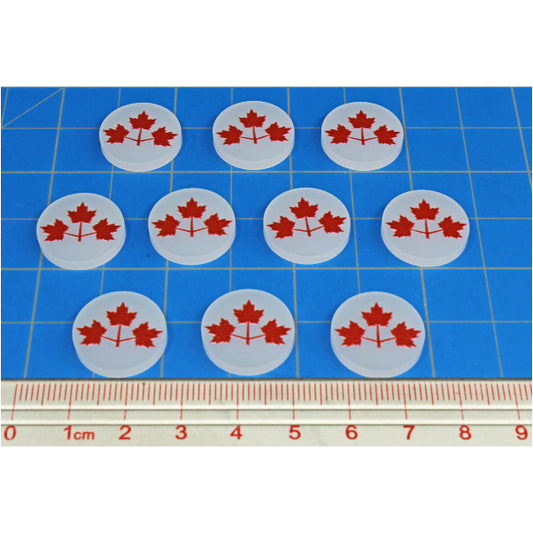 Premium Printed WWII Canadian Army Leaf Winter War Faction Tokens (10)