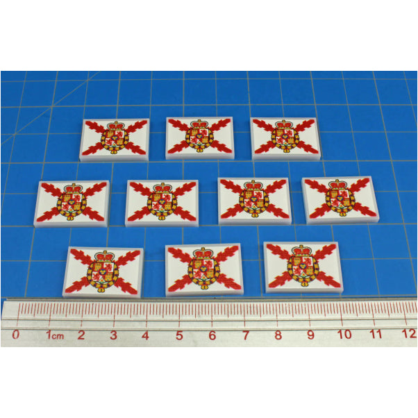 Premium Printed Spanish Coat of Arms Flag (x10)