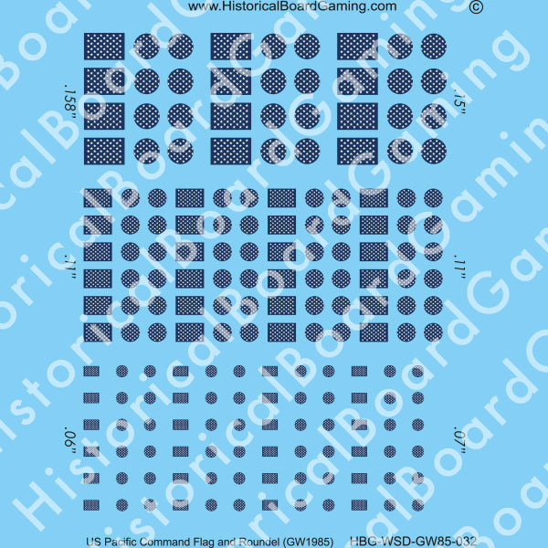 Decal Sheet, US Pacific Command GW-1985