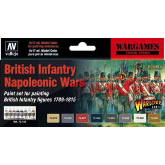 Vallejo, British Infantry Napoleonic Wars Paint Set - 17ml Bottle (8/Set)