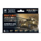 Vallejo, WWII American Armor and Infantry Paint Set - 17ml Bottle (6/Set)