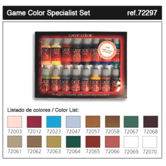 Vallejo, Specialist Colors Paint Set - 17ml Bottle (16/Set)