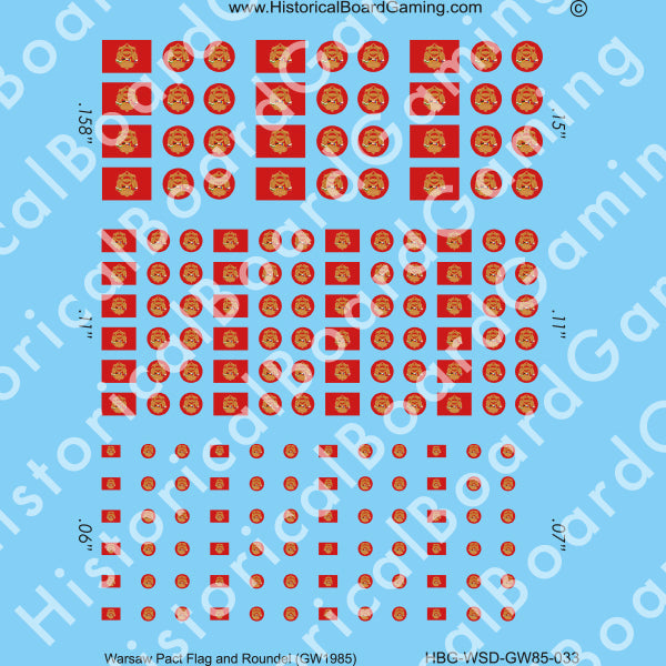 Decal Sheet, Warsaw Pact GW-1985