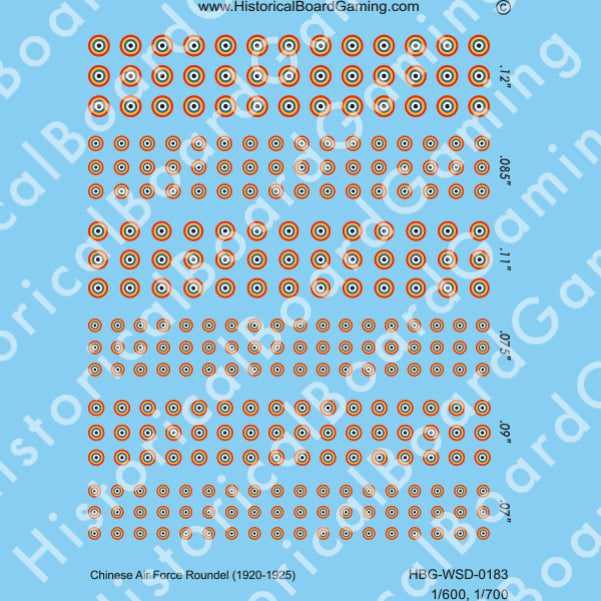 Decal Sheet, Chinese Air Force Roundel (1920-25)