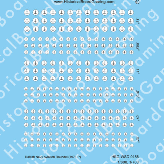 Decal Sheet, Turkish Navy Aviation Roundel (1971-P)