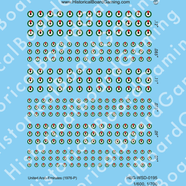 Decal Sheet, United Arab Emirates (1976-P)