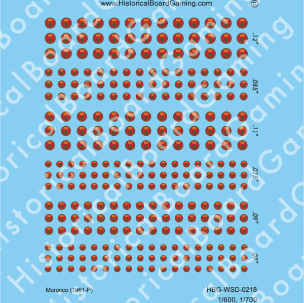 Decal Sheet, Morocco (1961-P)