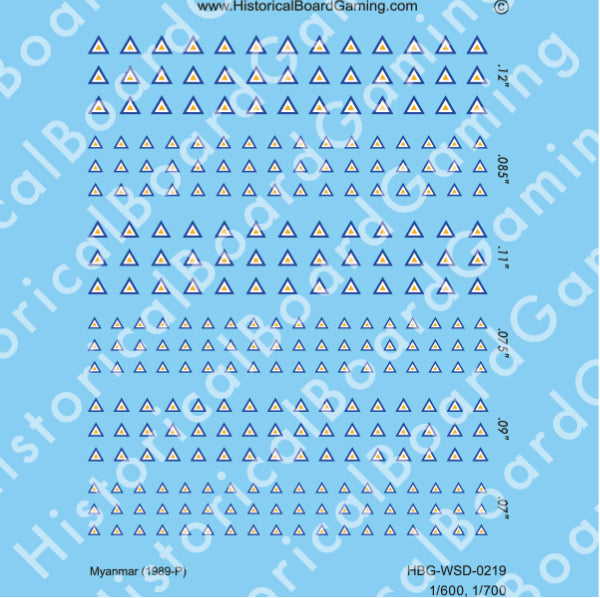 Decal Sheet, Myanmar (1989-P)
