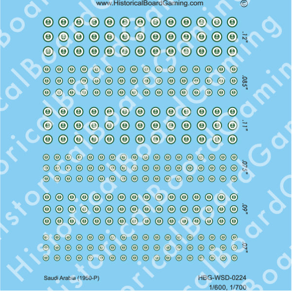 Decal Sheet, Saudi Arabia (1950-P)
