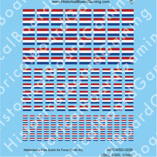 Decal Sheet, Netherlands Free Dutch Air Force (1940-45)