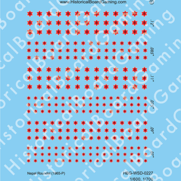 Decal Sheet, Nepal Roundel (1965-P)