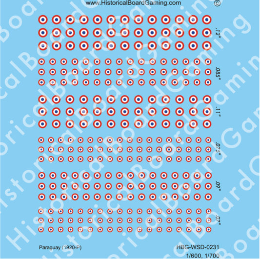 Decal Sheet, Paraguay (1920-P)