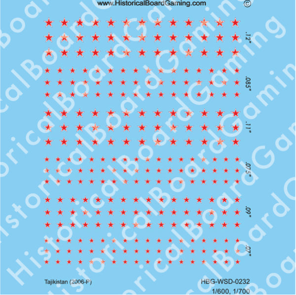 Decal Sheet, Tajikistan (2006-P)