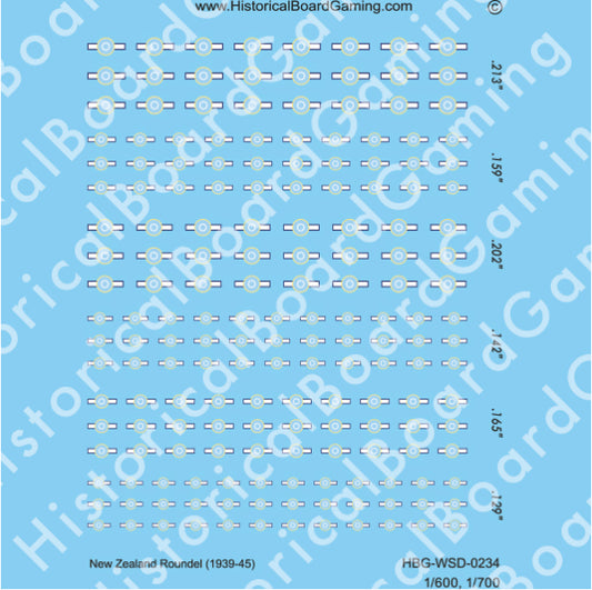 Decal Sheet, New Zealand Roundel (1939-45)
