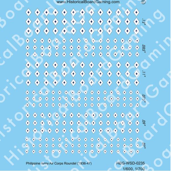 Decal Sheet, Philippines Army Air Force Roundel (1936-47)