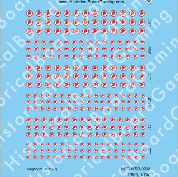 Decal Sheet, Singapore (1975-P)
