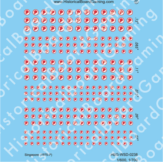 Decal Sheet, Singapore (1975-P)
