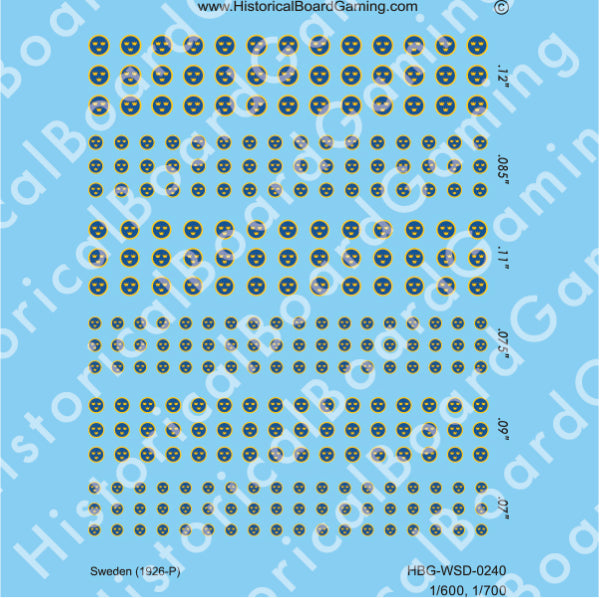 Decal Sheet, Sweden (1926-P)