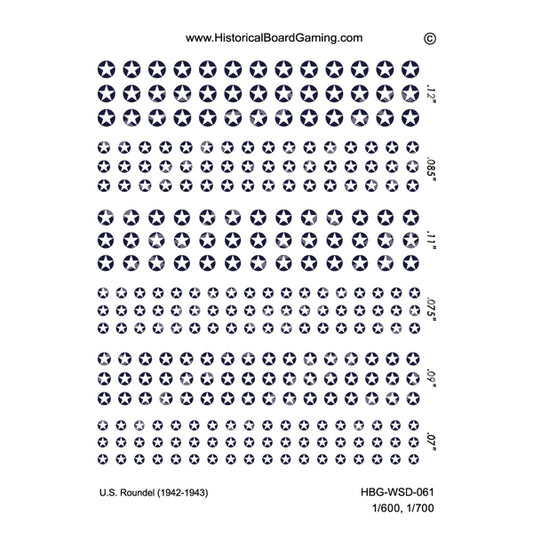 Decal Sheet, U.S. Roundel (1942-1943)