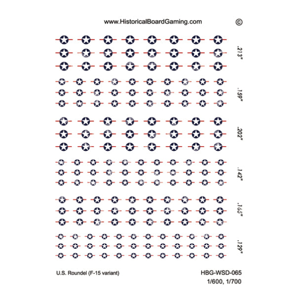 Decal Sheet, U.S. (F-15 Variant)