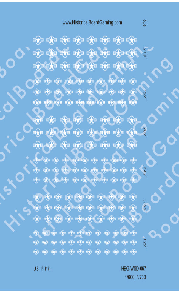 Decal Sheet, U.S. (F-117 Variant)