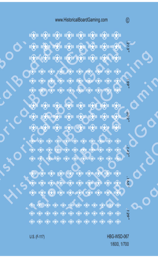 Decal Sheet, U.S. (F-117 Variant)