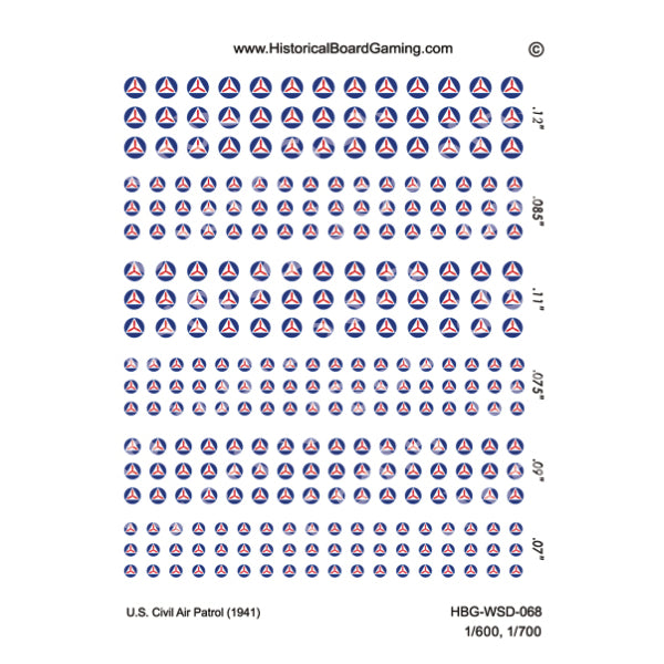 Decal Sheet, U.S. Civil Air Patrol (1941)