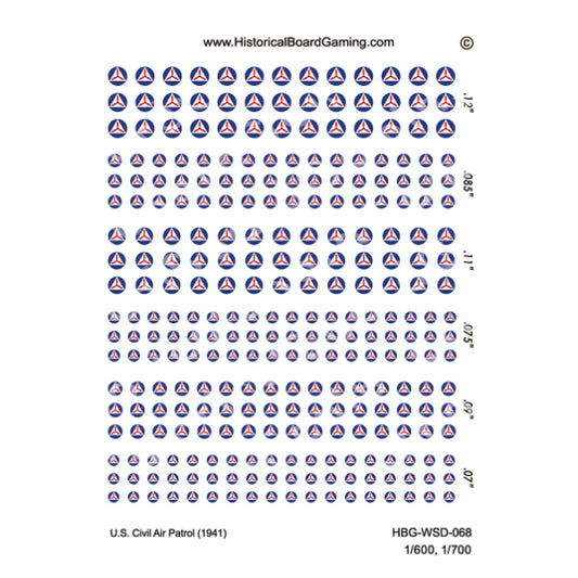 Decal Sheet, U.S. Civil Air Patrol (1941)