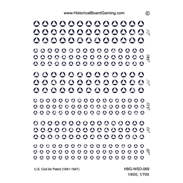 Decal Sheet, U.S. Civil Air Patrol (1941-1947)