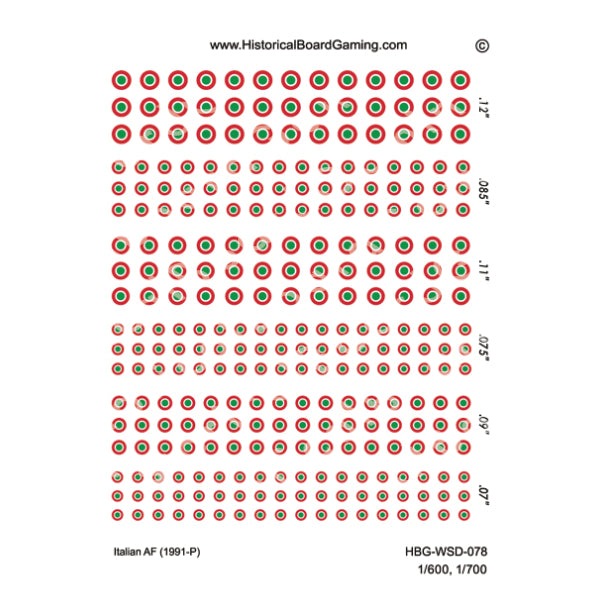 Decal Sheet, Italian AF (1991-P)