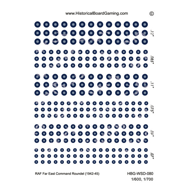 Decal Sheet, Far East Command Roundel (1942-1945)