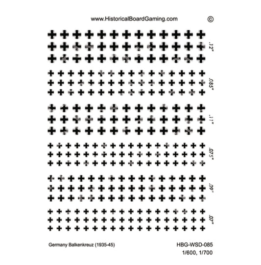 Decal Sheet, Germany Balkenkreuz (1935-1945)
