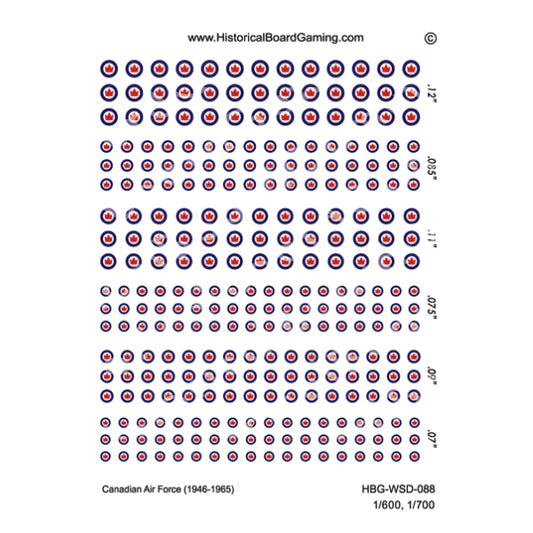 Decal Sheet, Canadian Air Force (1946-1965)