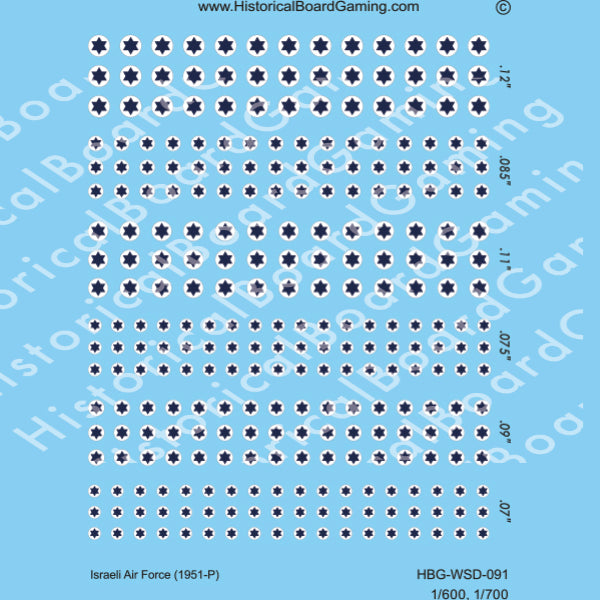 Decal Sheet, Israeli Air Force Roundel (1951-P)