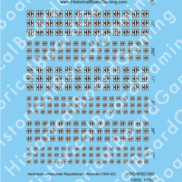 Decal Sheet, Aeronautica Nationale Repubblicana Roundel (1943-1945)